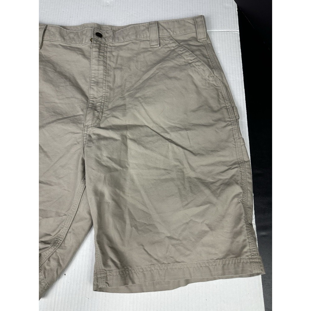 Carhartt Carpenter Canvas Shorts Mens Size 42 B147 TAN Workwear Original Fit - Picture 3 of 9
